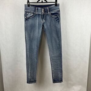 Richcow Denim Jeans Size 11 Skinny Pleated Hip Pockets